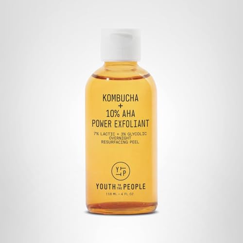 Uso nocturno recomendado y protección solar diaria para Youth To The People Kombucha 10% AHA.