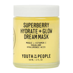 Youth To The People Superberry Dream Mask en frasco, hidratación profunda para la piel.