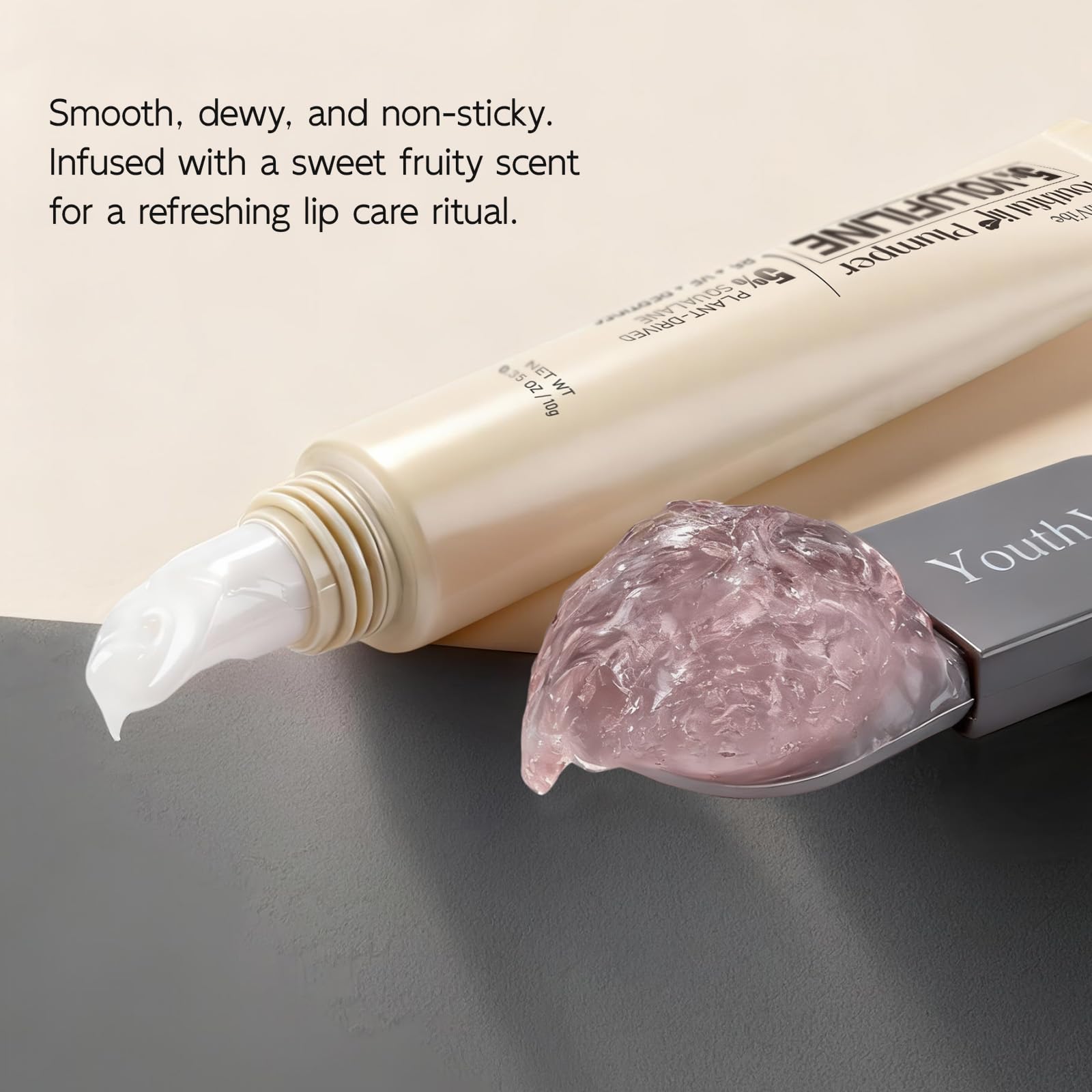 YouthVibe cuidado nocturno para labios; base suave para pintalabios.