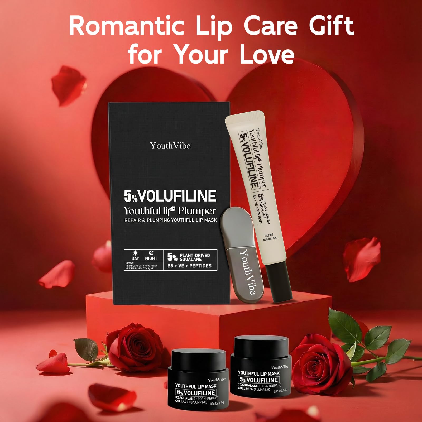 Masque nocturne YouthVibe pour les lèvres – hydratation profonde pendant le sommeil.