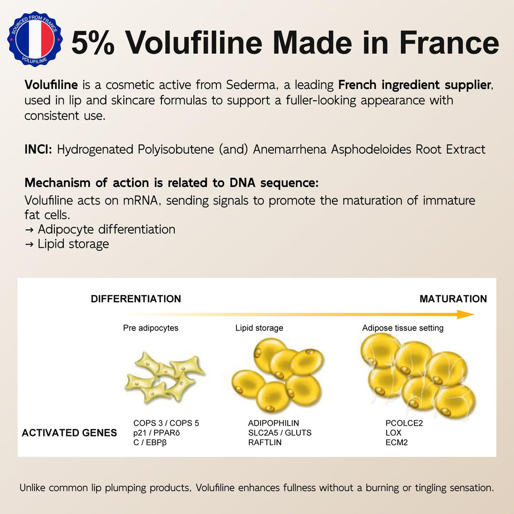 Soin hydratant lèvres YouthVibe au squalane, hyaluronique et vitamine E pour une barrière protectrice.