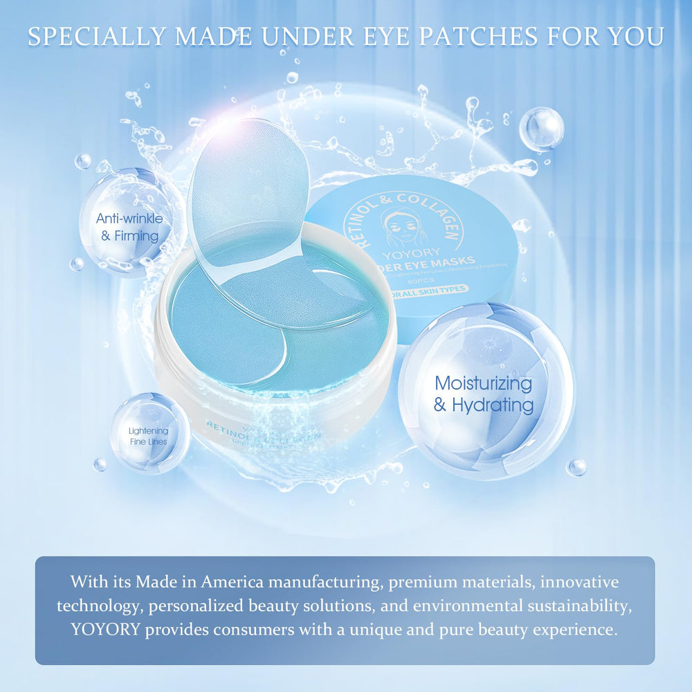 Parche ocular YOYORY con gel azul, sistema calmante para ojeras