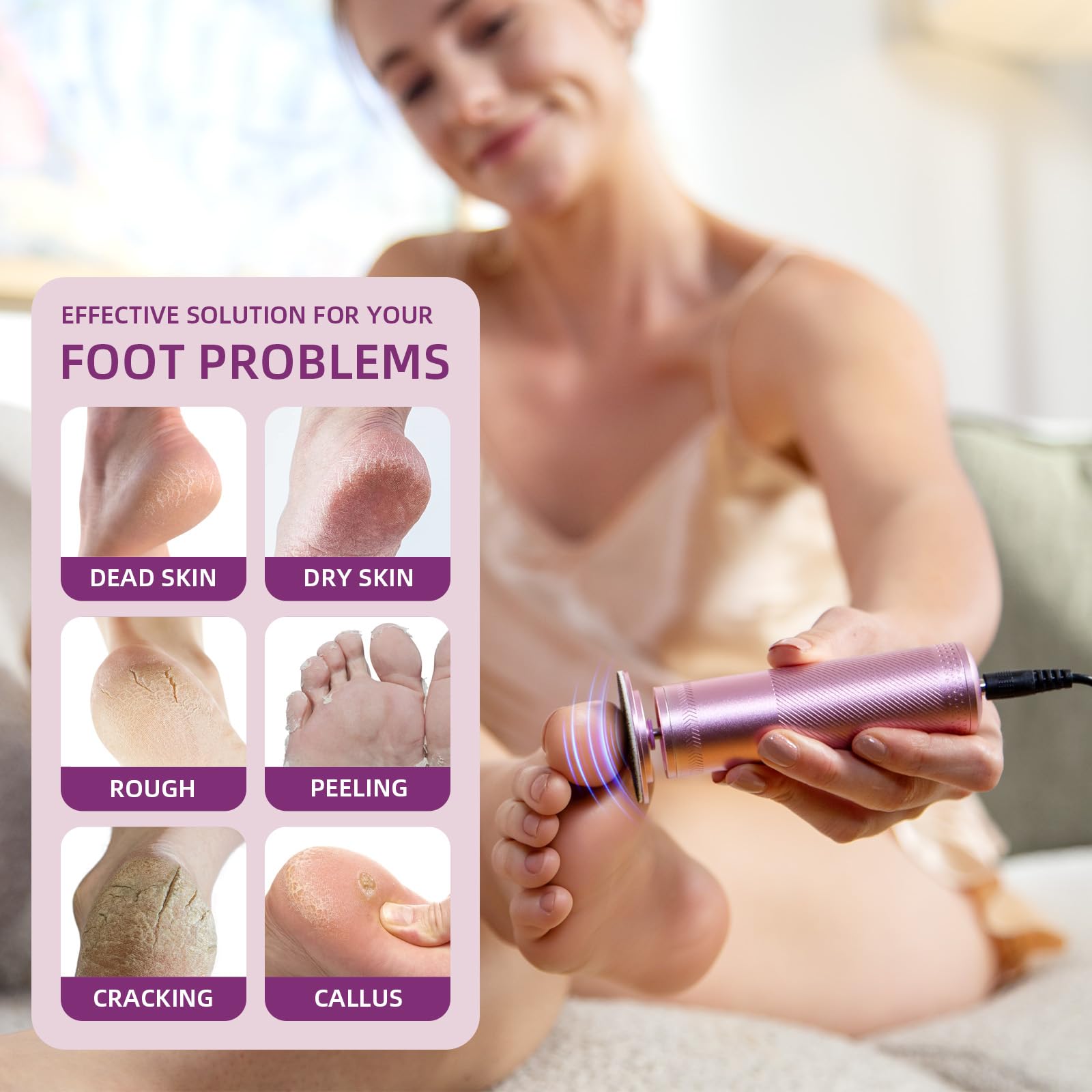 Accesorios intercambiables con 60 discos para adaptar la exfoliación