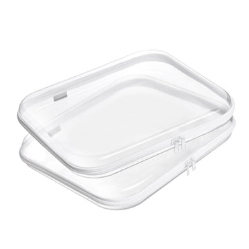 Boîte YQBRAO transparente avec fermeture double, rangement clair et rapide.