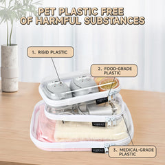 YQBRAO caja transparente impermeable para cosméticos, ideal para viajes.