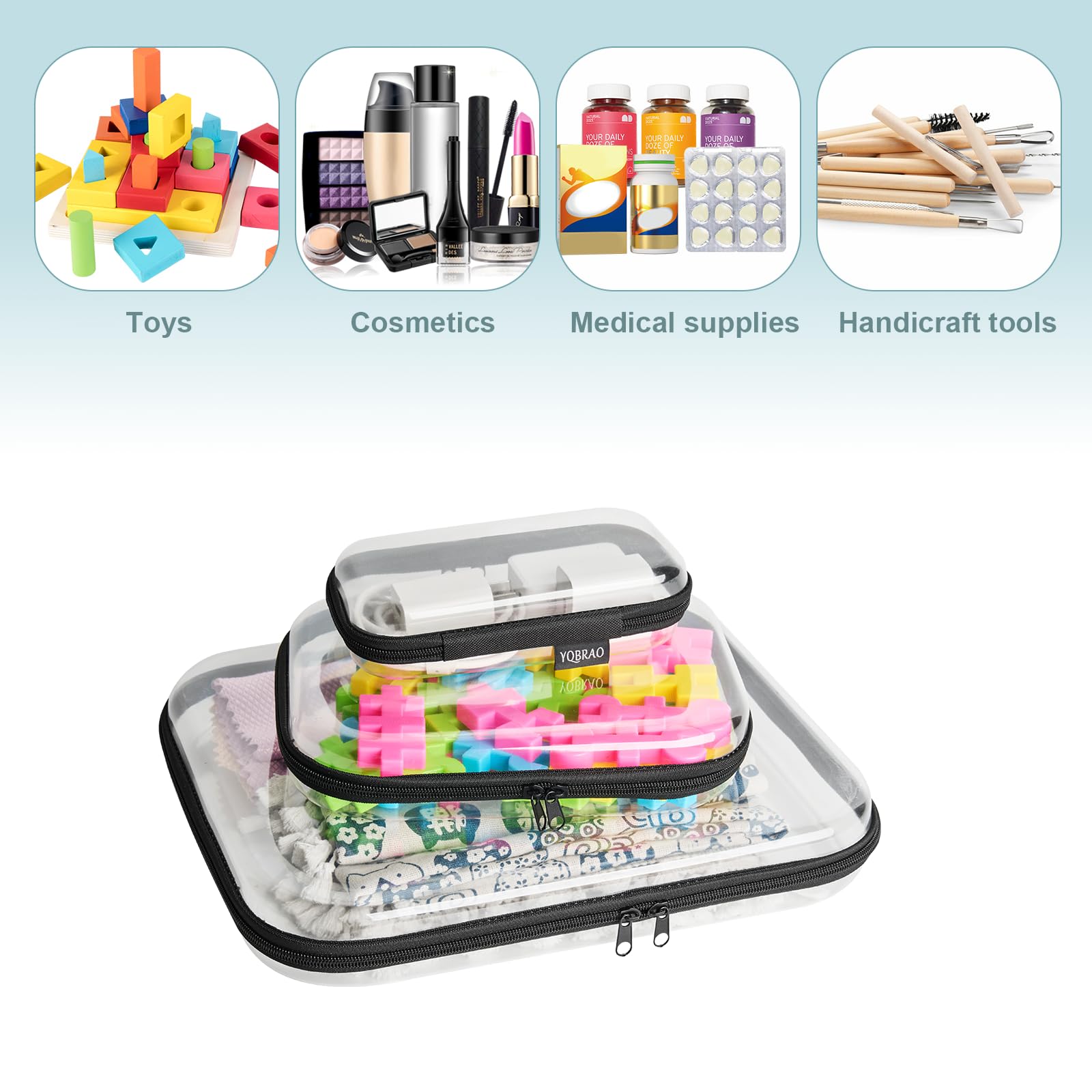 Estuche portátil y compacto para viaje de YQBRAO, maximiza espacio en maletas
