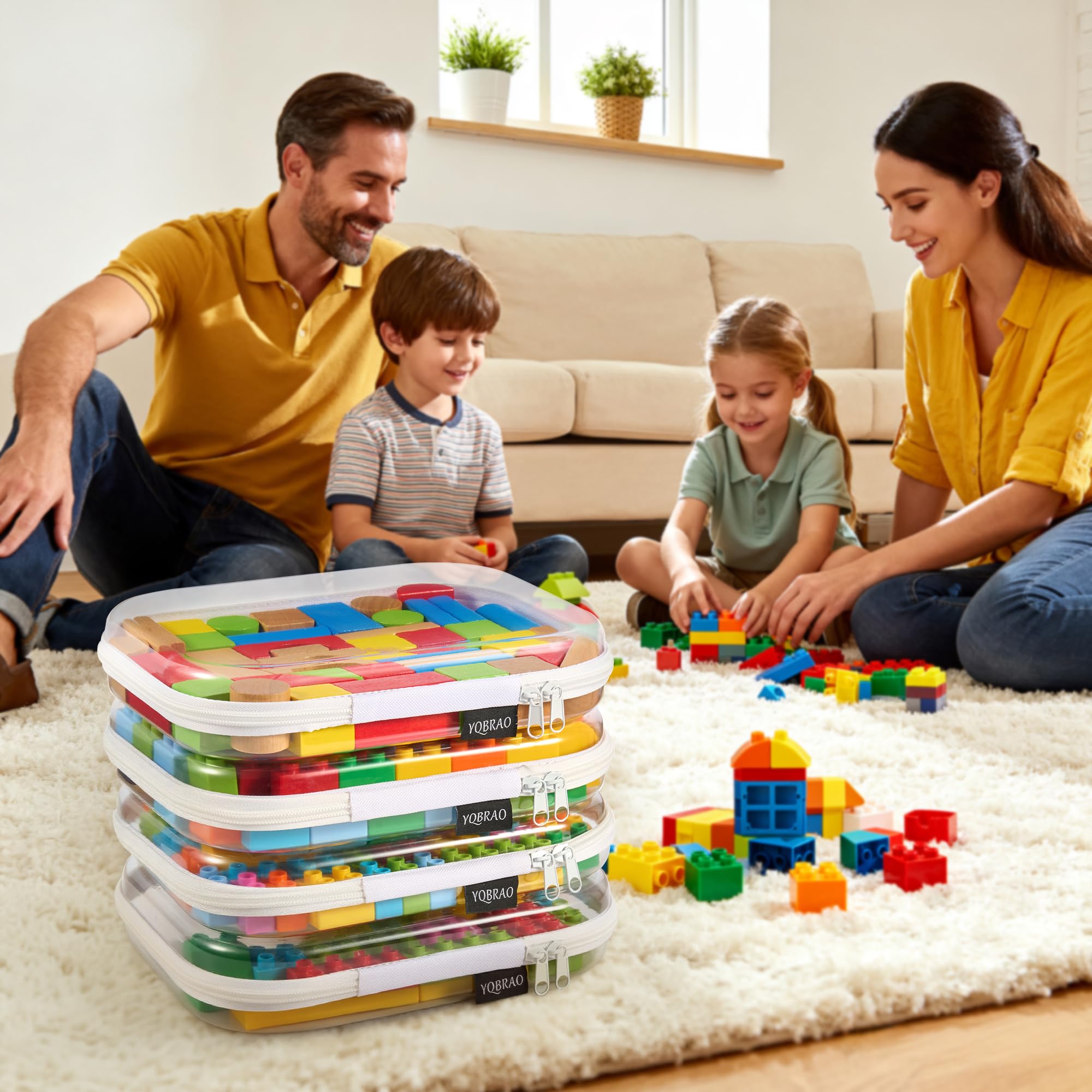 Interior organizado para cosméticos y pequeños artículos con estuche YQBRAO