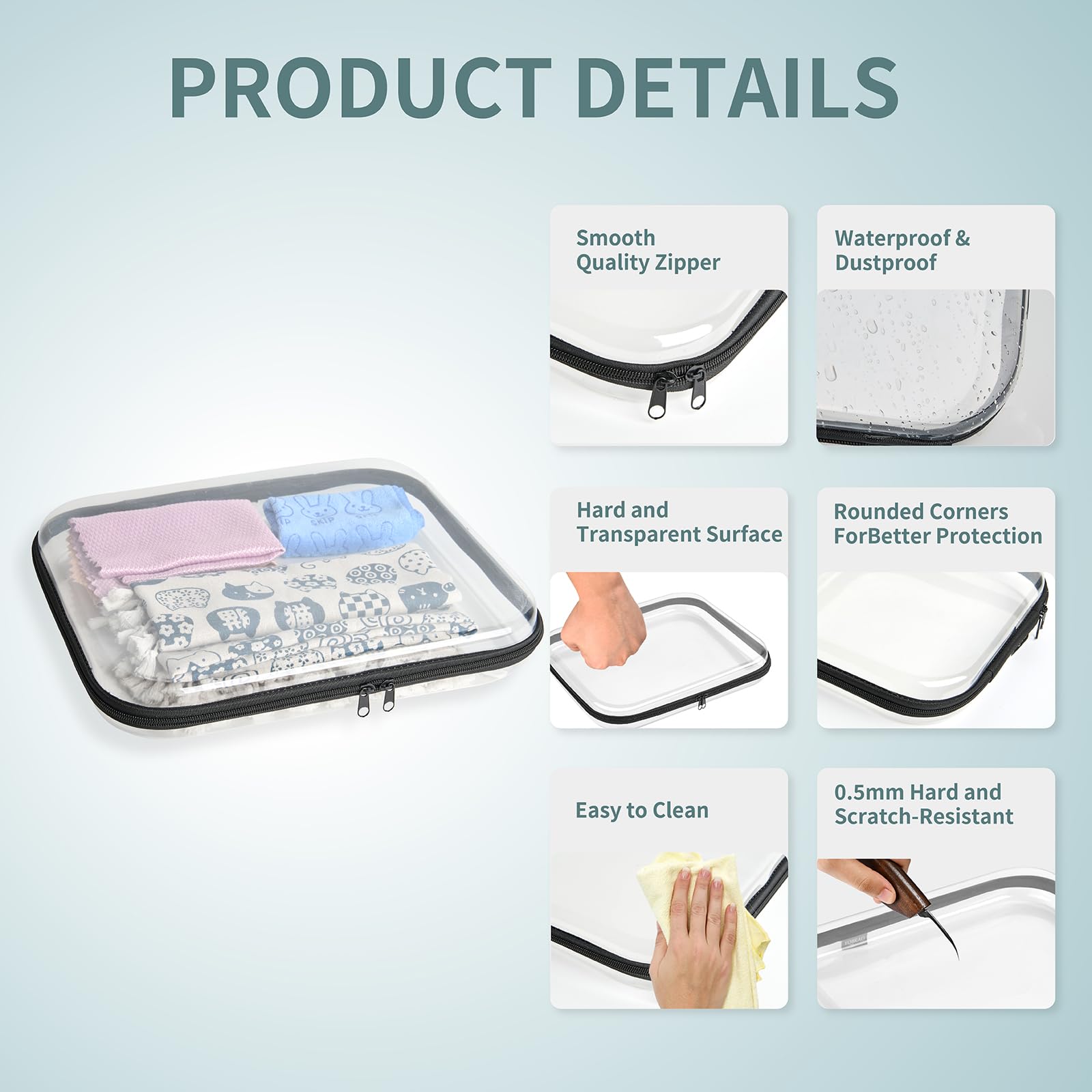 YQBRAO materiales profesionales: plástico sin BPA para mayor durabilidad.