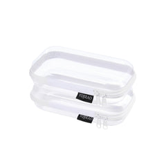 YQBRAO set de 2 estuches duros transparentes con cremallera para organización eficiente