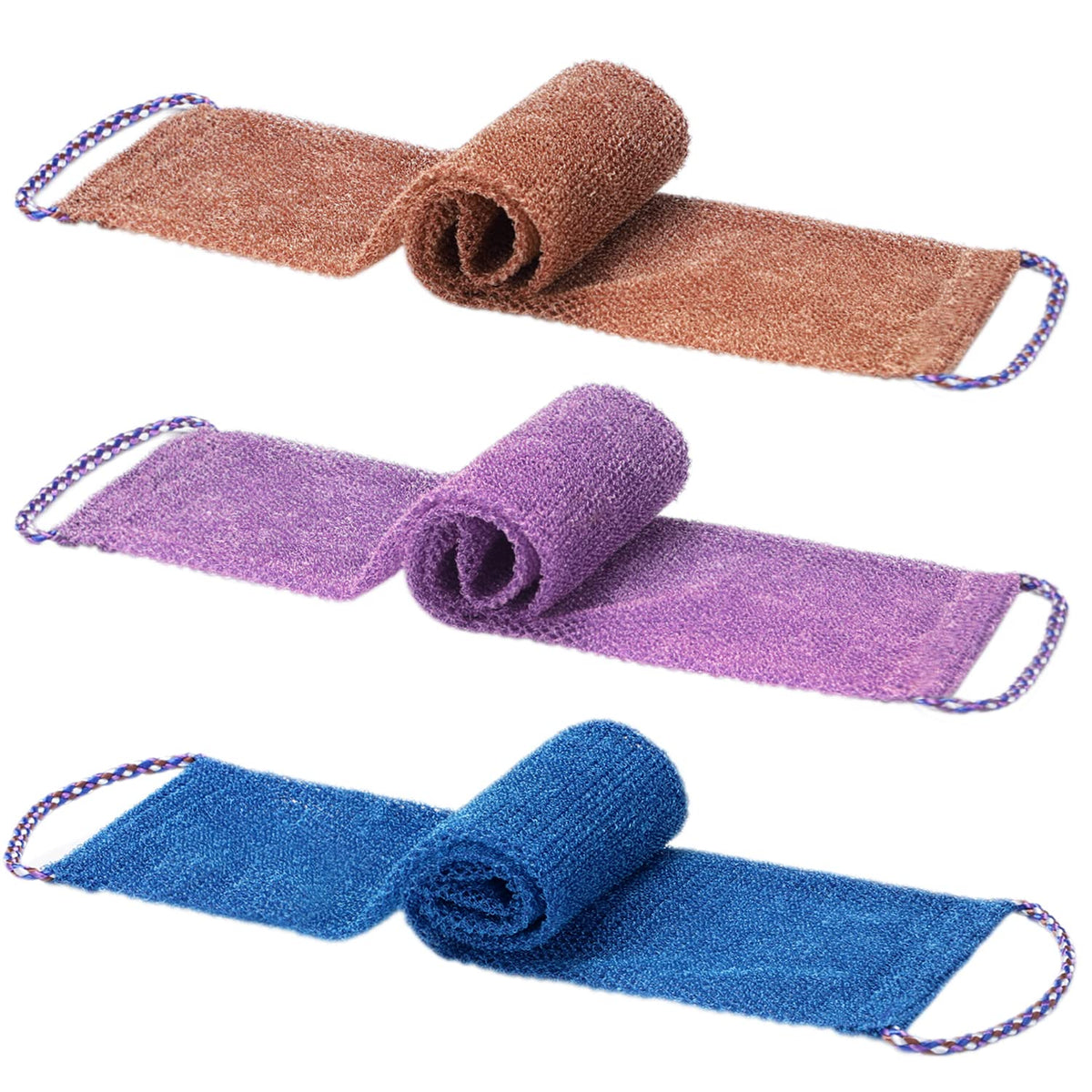 Yrarbil esponja malla africana larga azul para exfoliar y limpiar la piel