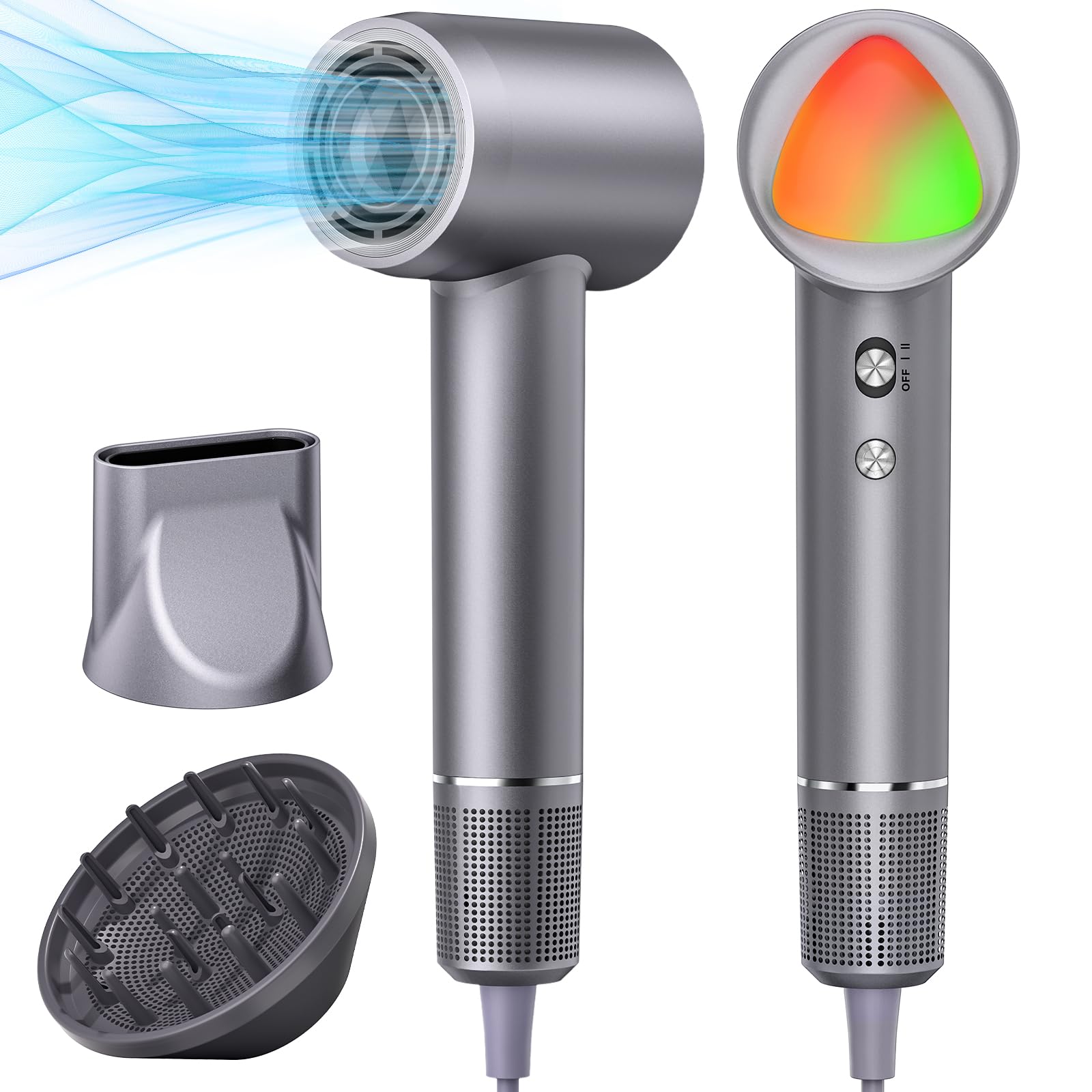 YSATERY secador de pelo rápido con 160000 rpm para secado eficiente.
