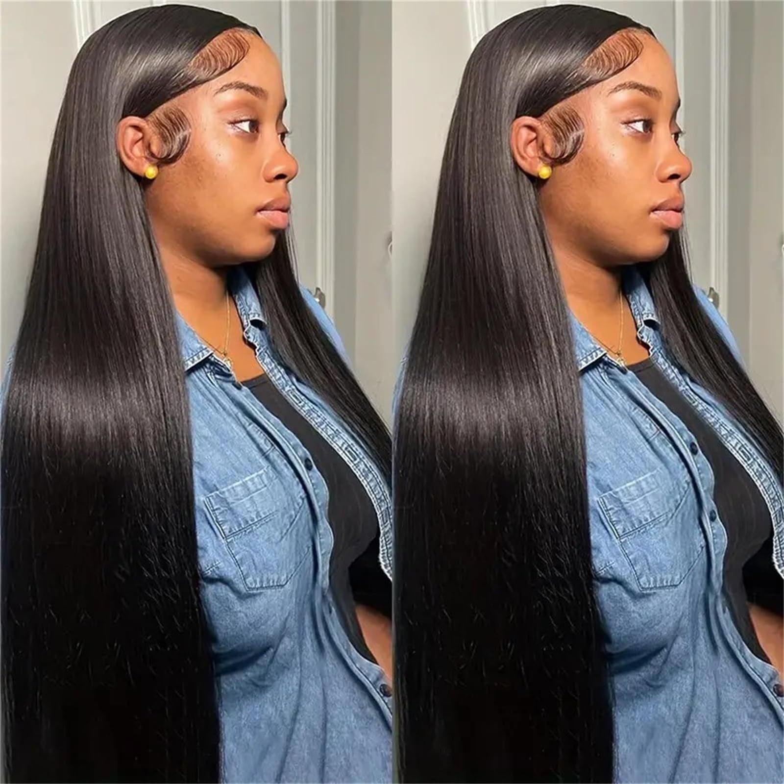 Ysivonu mechas de cabello liso, 4 piezas listas para instalación