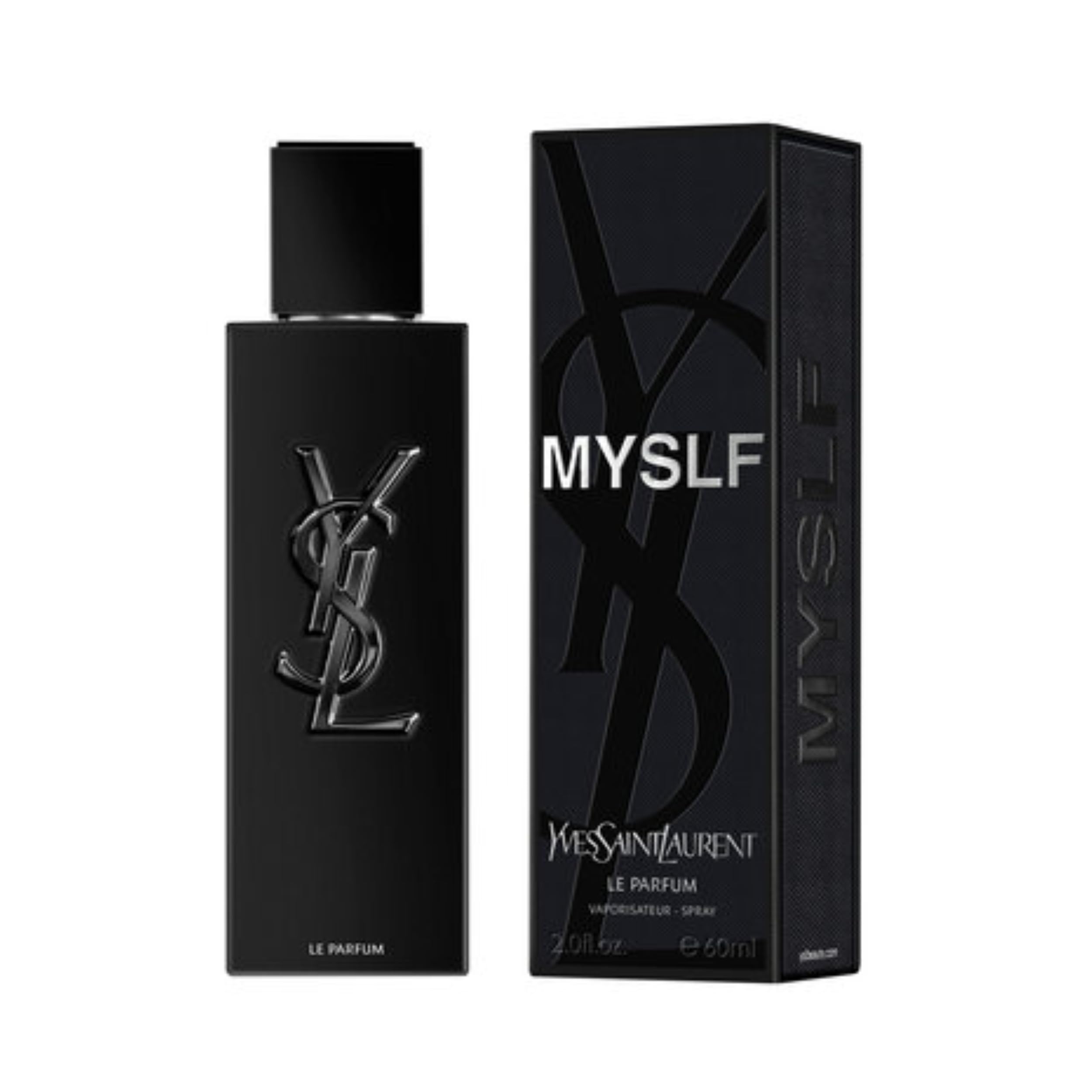 Myslf Le Parfum envase frontal, diseño elegante para presencia memorable