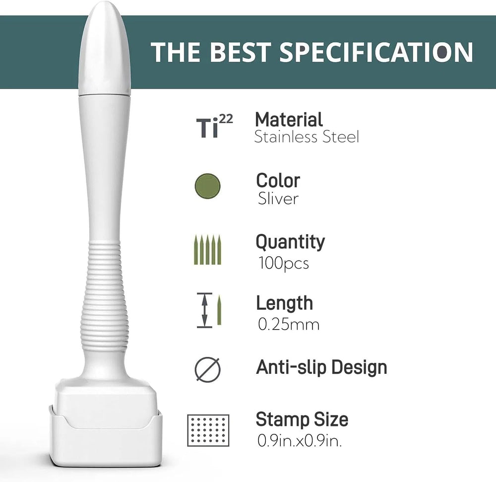 Ysrisny Derma Stamp face enables precise at-home exfoliation.