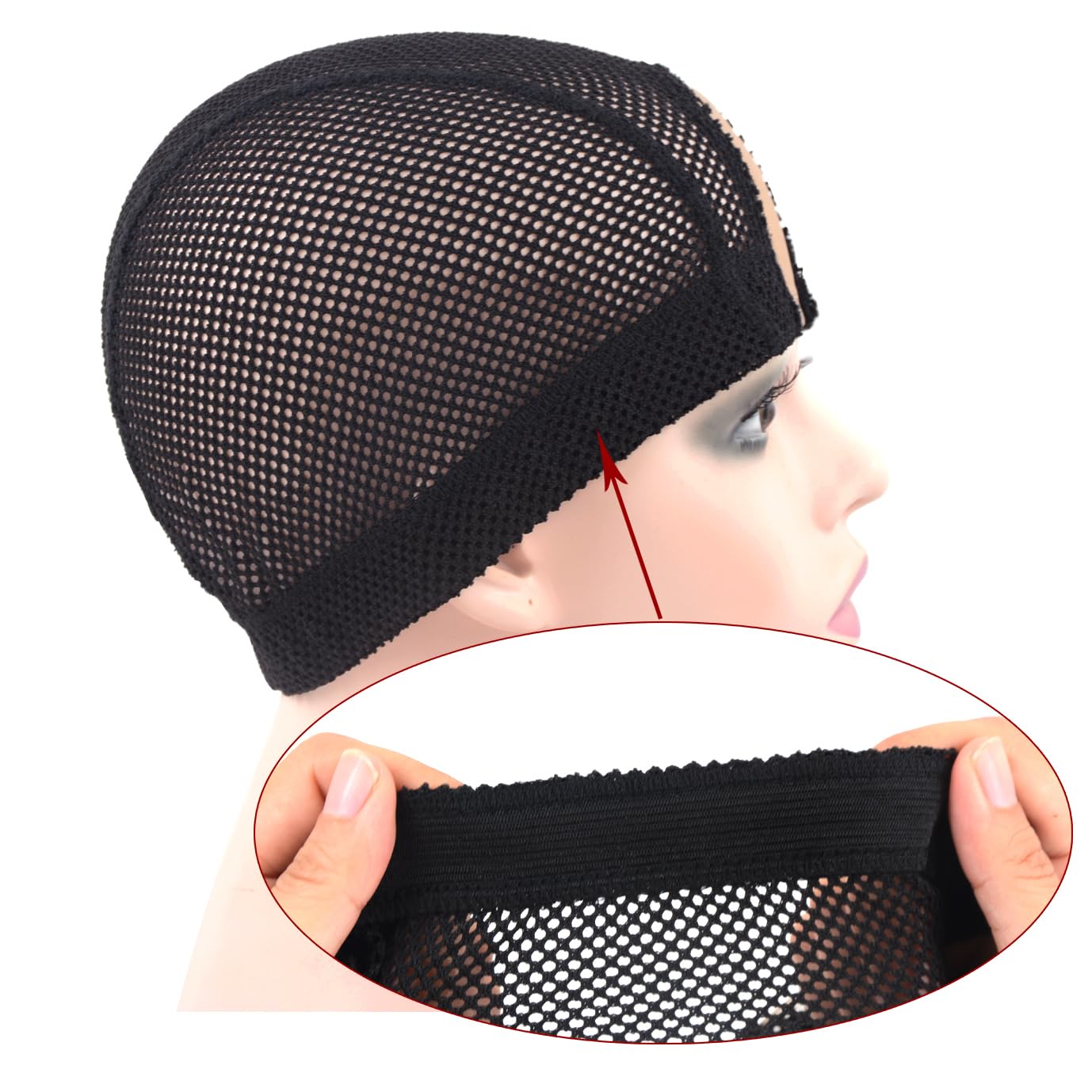 YTBYT cap-u-part tejido elástico se adapta al contorno de la cabeza