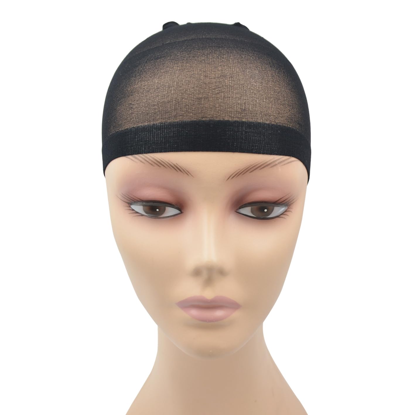 Empaque con cuatro piezas: gorras para pelucas negras y elasticas