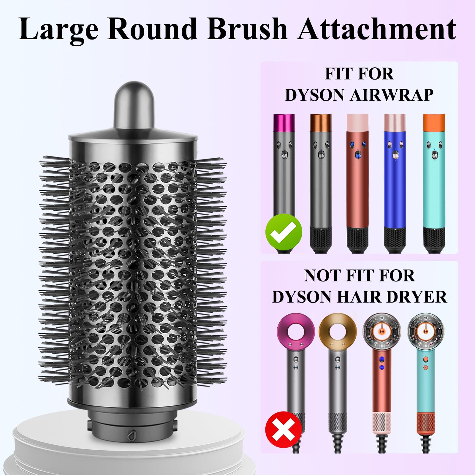 YTCHYYSK Cepillo se adapta a Dyson Airwrap para estilizado cómodo sin dañar el cabello.
