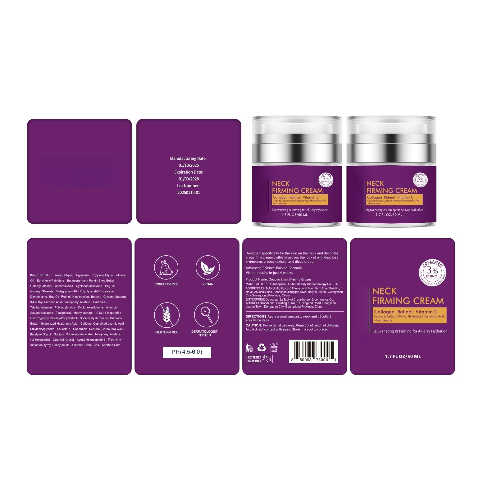 YTDB crema cuello uso diario, beneficios visibles con uso constante.