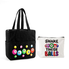 Bolsa de bingo YTDYQFLZH con bolsillos y cierre para fichas y marcadores.