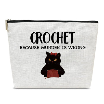 Bolso de maquillaje Ythuil Gato Tejedor visto frontal para organización diaria.