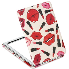 Espejo de bolso YTLX, doble cara 1x y 2x, perfecto para retoques.