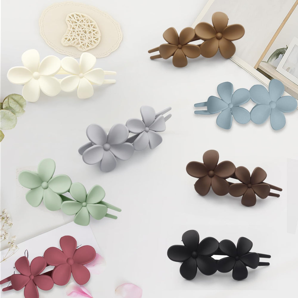 Garra plana floral de YTQDSS para peinados fáciles y rápidos.