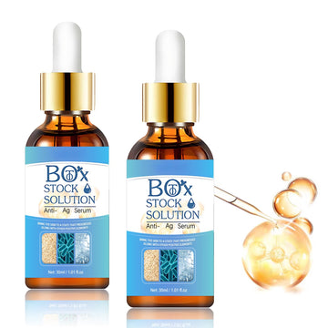 Yuanyuuo 2Box serum texture swirl illustrates light, fast-absorbing hydration.