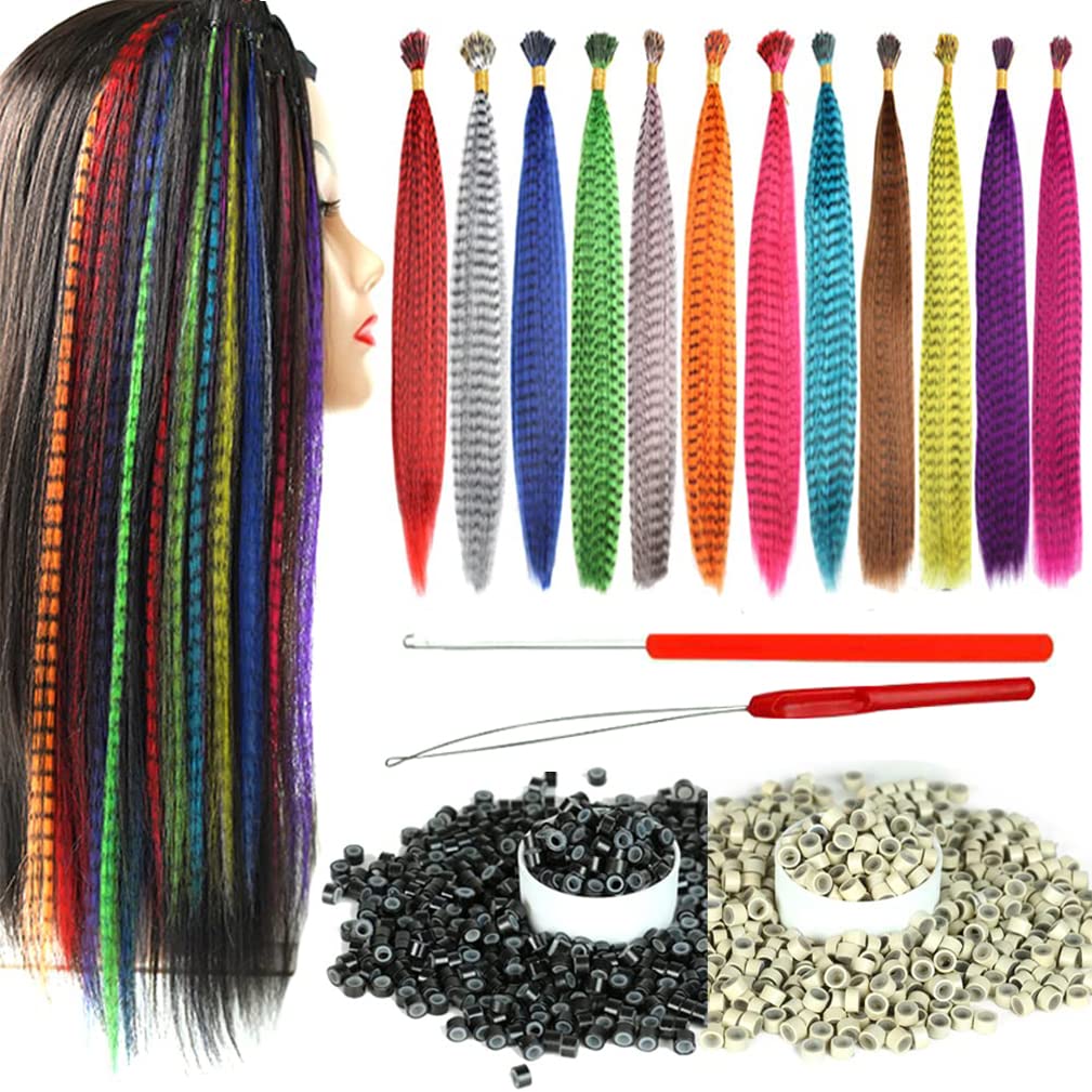 Extensiones de plumas sintéticas YUDAOHAIR de 16 pulgadas para un estilo versátil.