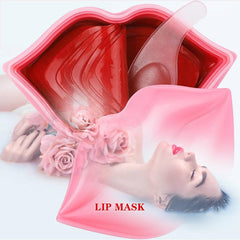 Yuehao hidrata intensamente los labios con mascarilla de colágeno.