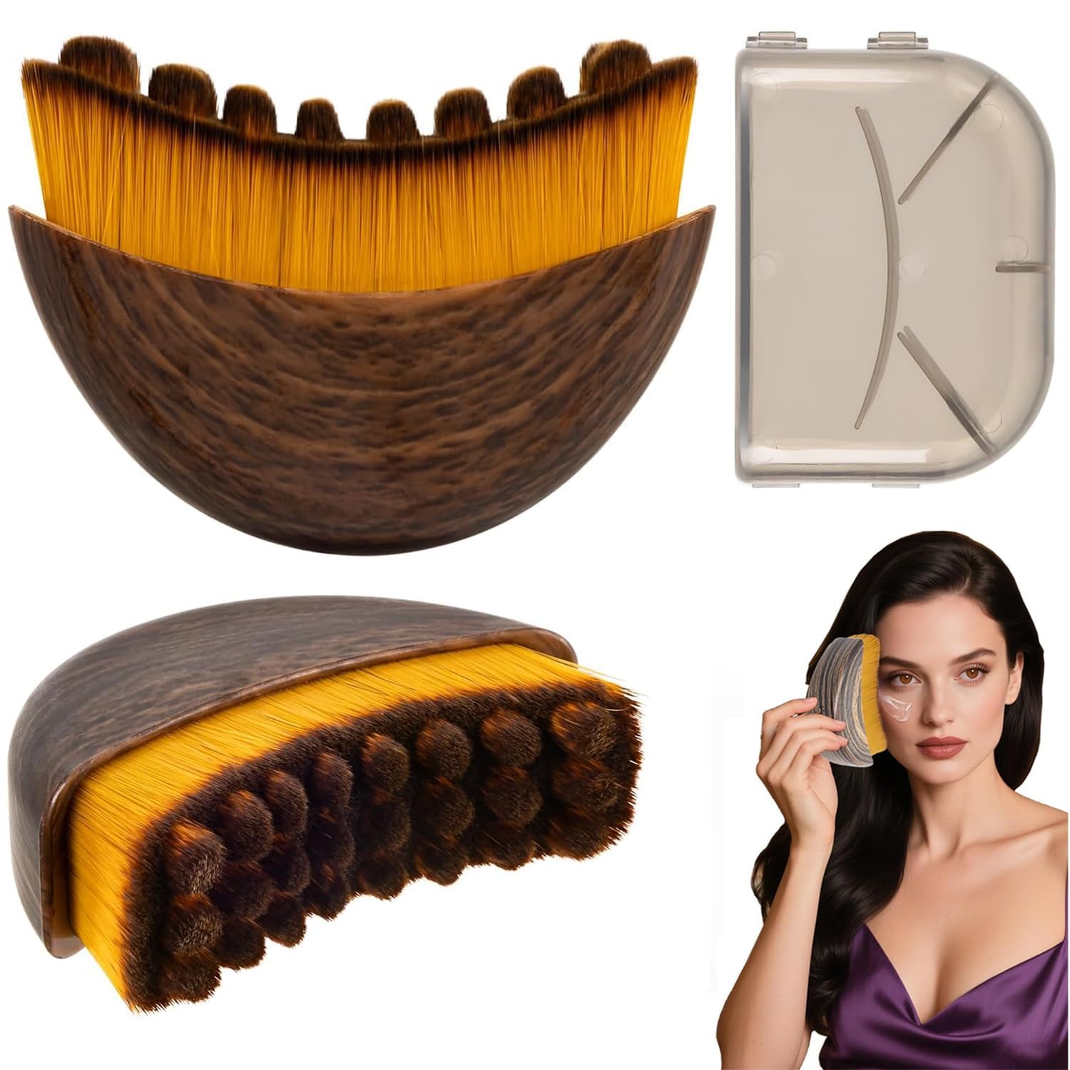 Cepillo contorno linfático Yuequle facial facilita relajación y drenaje suave.