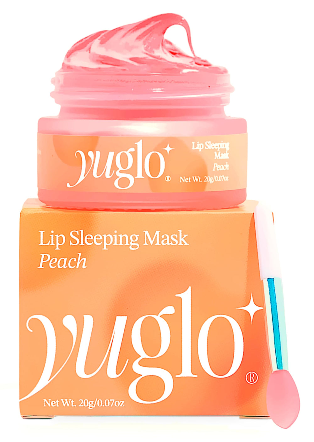 YuGlo mascarilla para labios de noche en frasco para hidratación profunda.