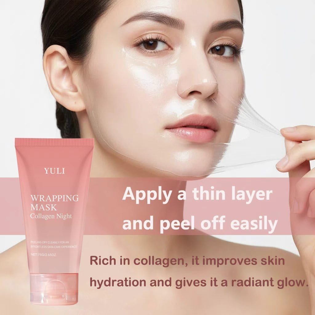 Rostro con mascarilla YULI secándose durante quince minutos.