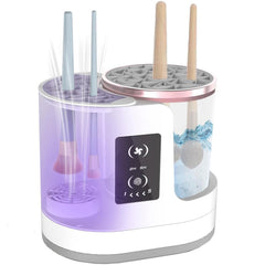Yuliana limpiador eléctrico de brochas en acción ofrece limpieza profunda para maquillaje más limpio