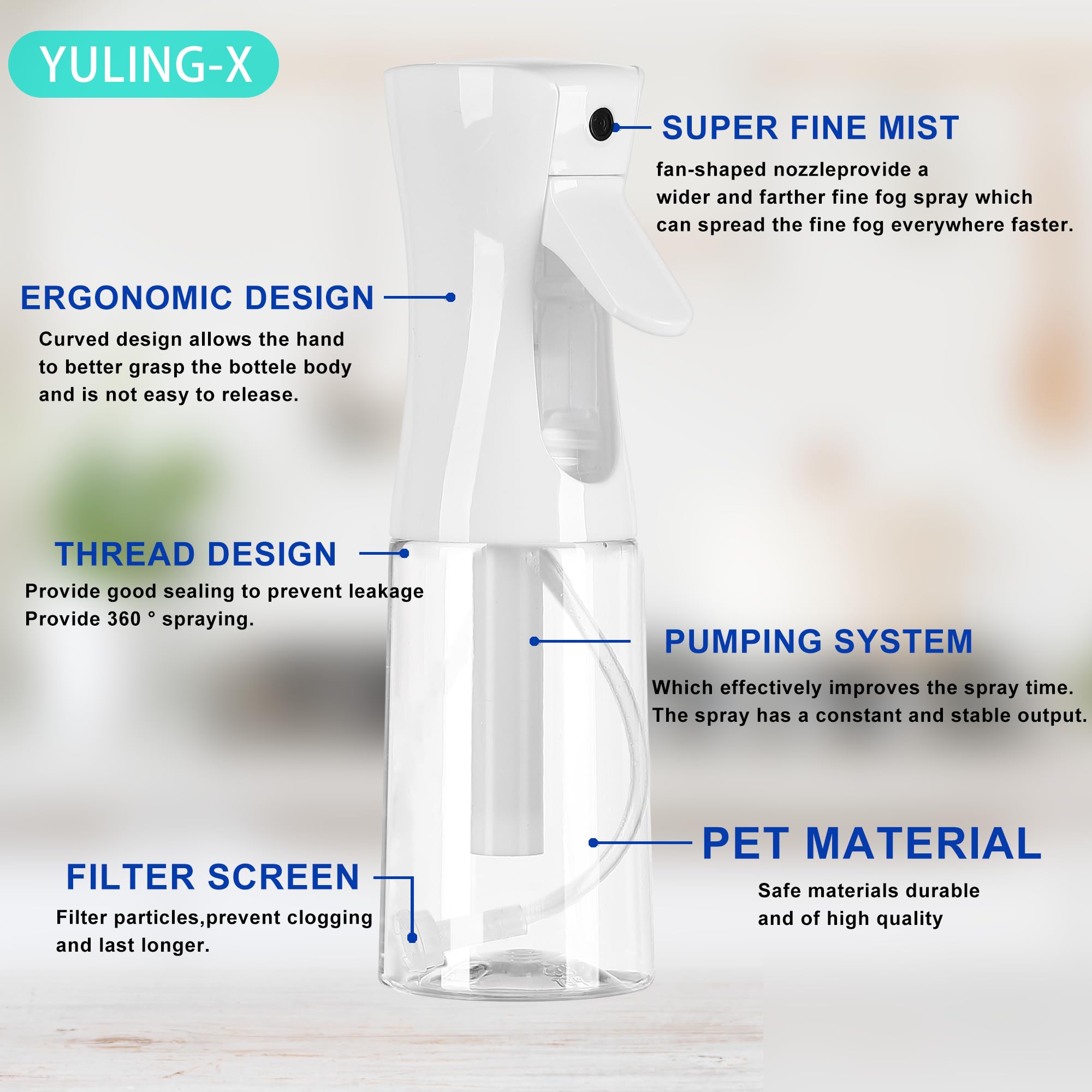 YULING-X atomizador continuo para limpieza, rociado uniforme en superficies