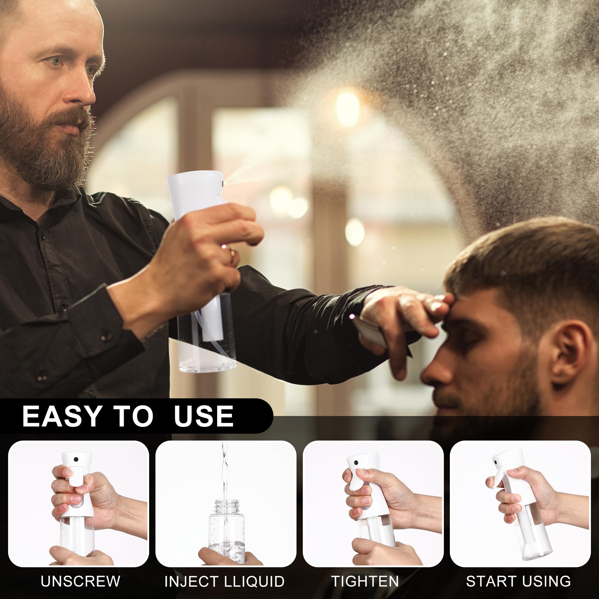 Rociador YULING-X para tratamientos capilares con niebla uniforme.