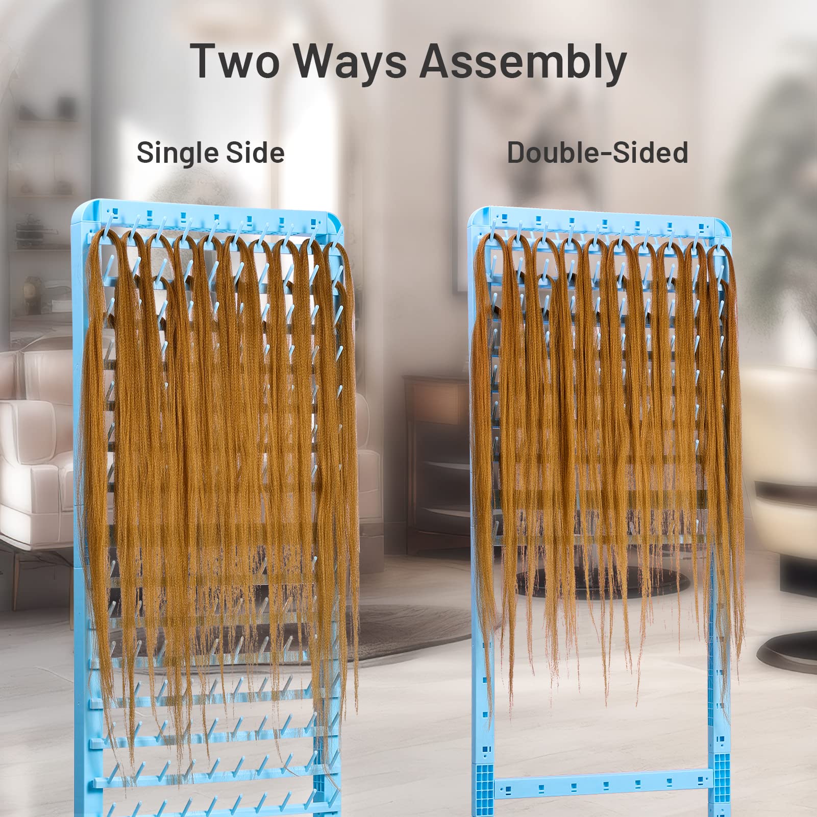 Rack Yumkfoi para trenzas de doble cara, mayor versatilidad