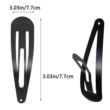 Clip de pelo grande Yuntop negro para sujetar coletas con seguridad.