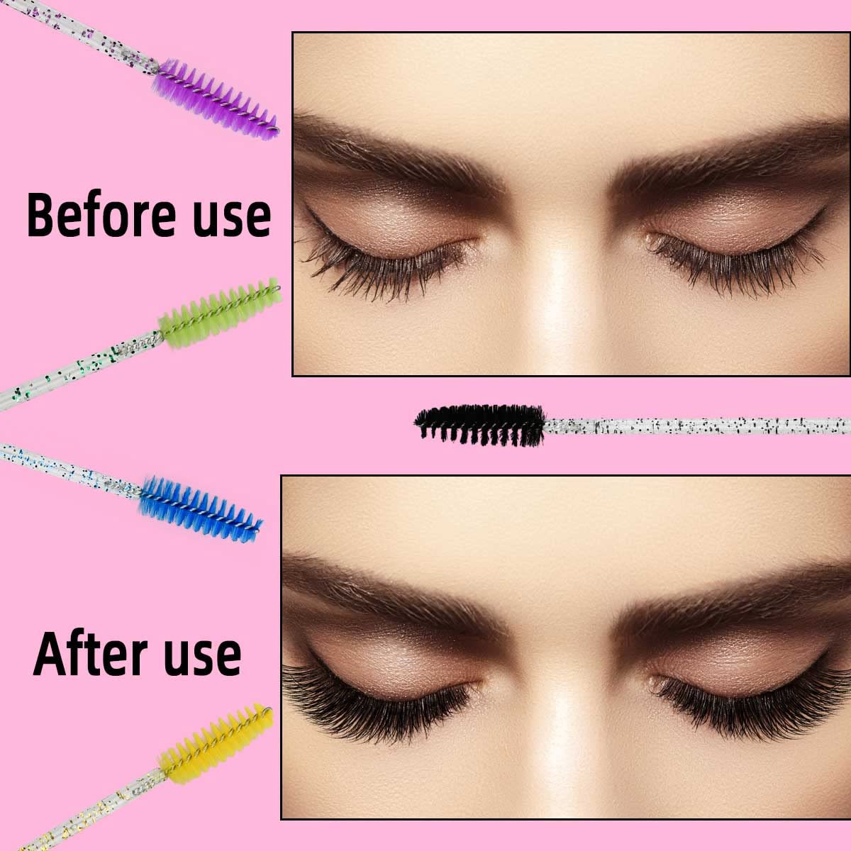 Yuntop tubo máscara con diamantes brillantes, aspecto elegante.