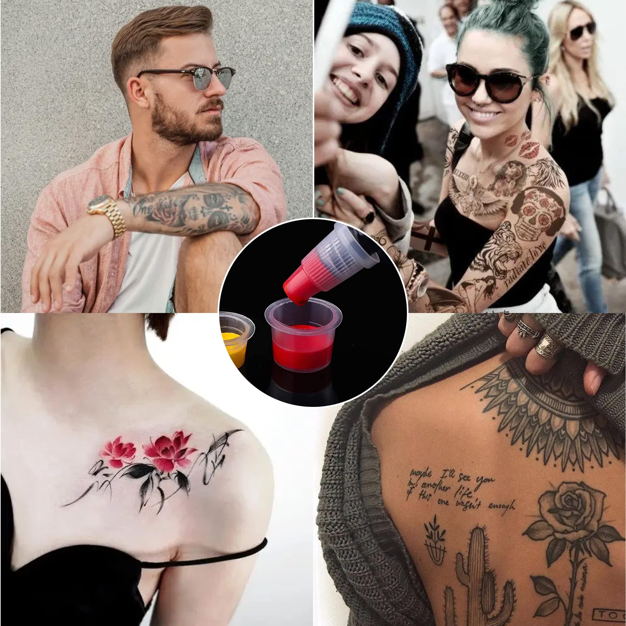 Uso práctico de tapas Yuronam en sesión de tatuaje con limpieza fácil
