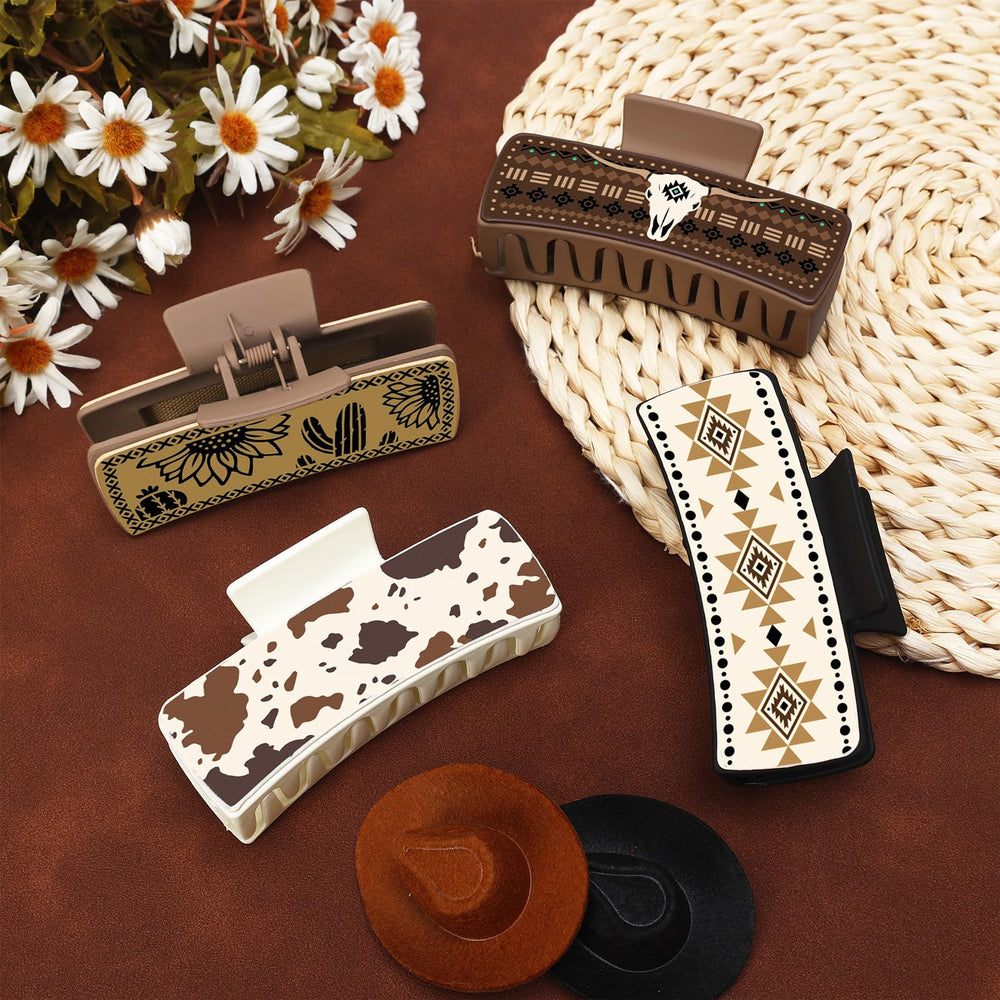 Yussti horquilla pelo western clip cuadrado grande, diseño versátil para peinados rápidos.