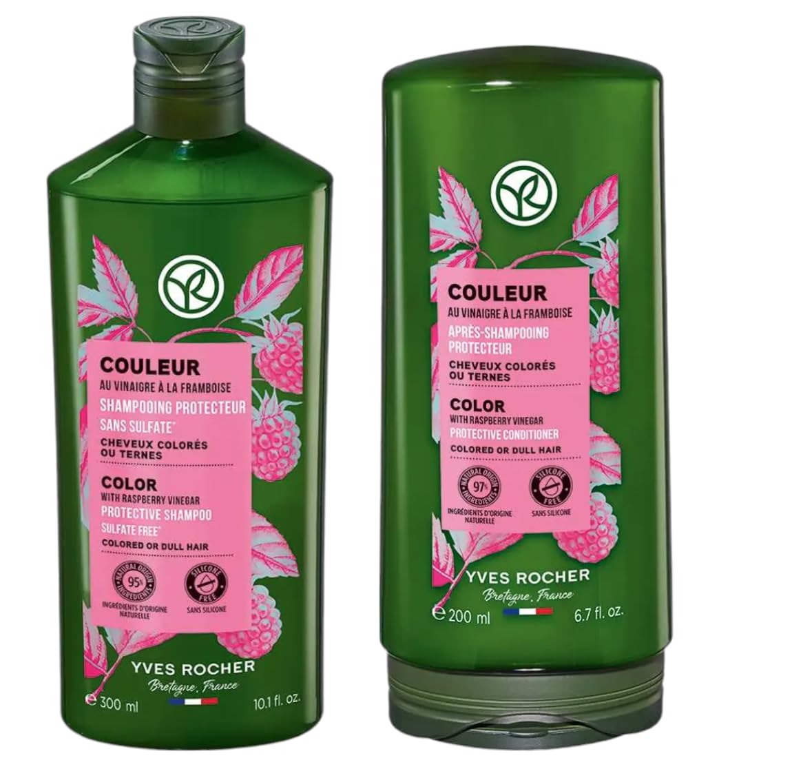 Yves Rocher Champú Color Protección 300 ml mantiene color vivo y brillante.