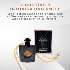 YSL Black Opium envase viaje mini, perfecto para bolso y retoques discretos.