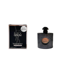 Yves Saint Laurent Black Opium mini frasco frontal, ideal para retoques diarios.