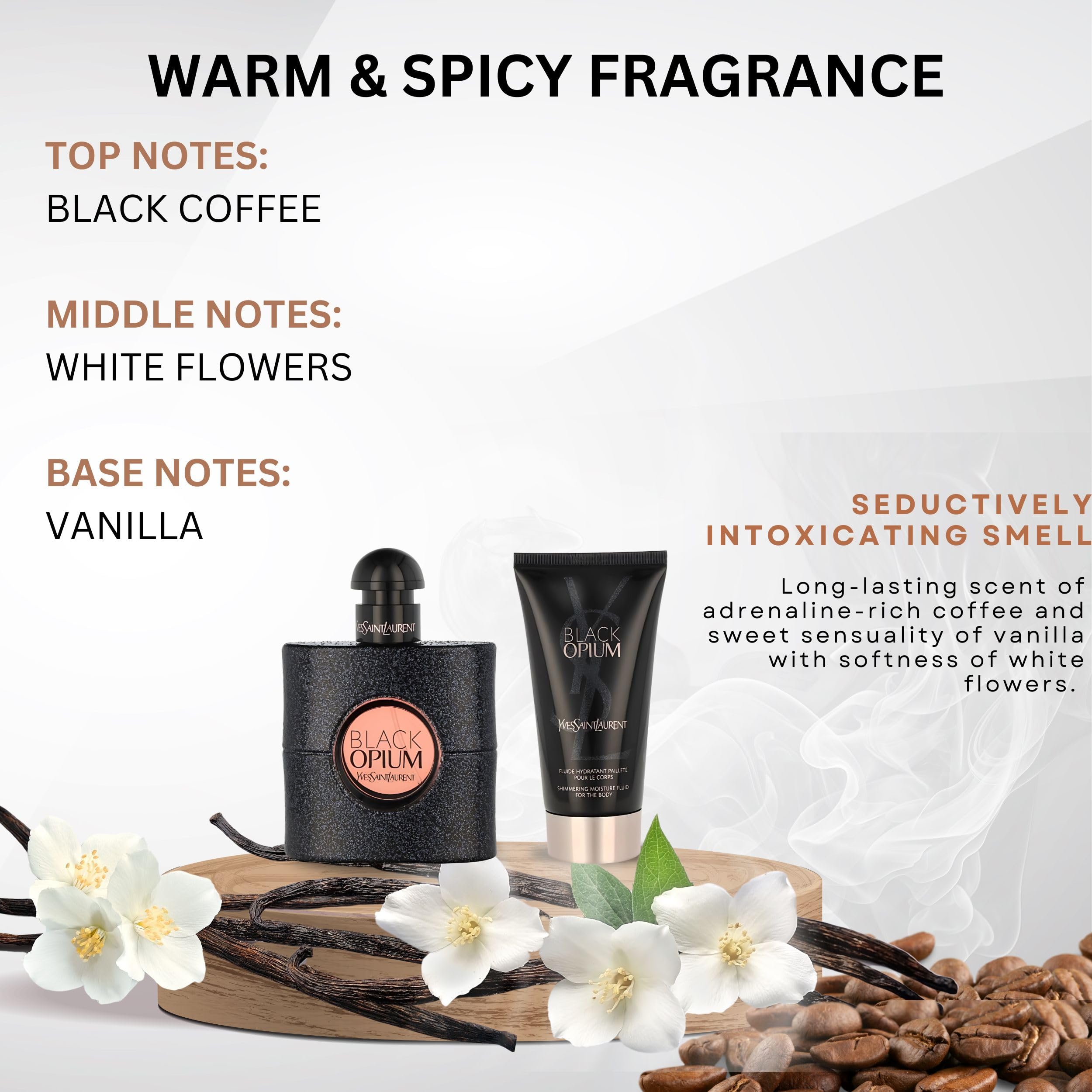 YSL Black Opium, pimienta rosa para un toque picante y sofisticado.