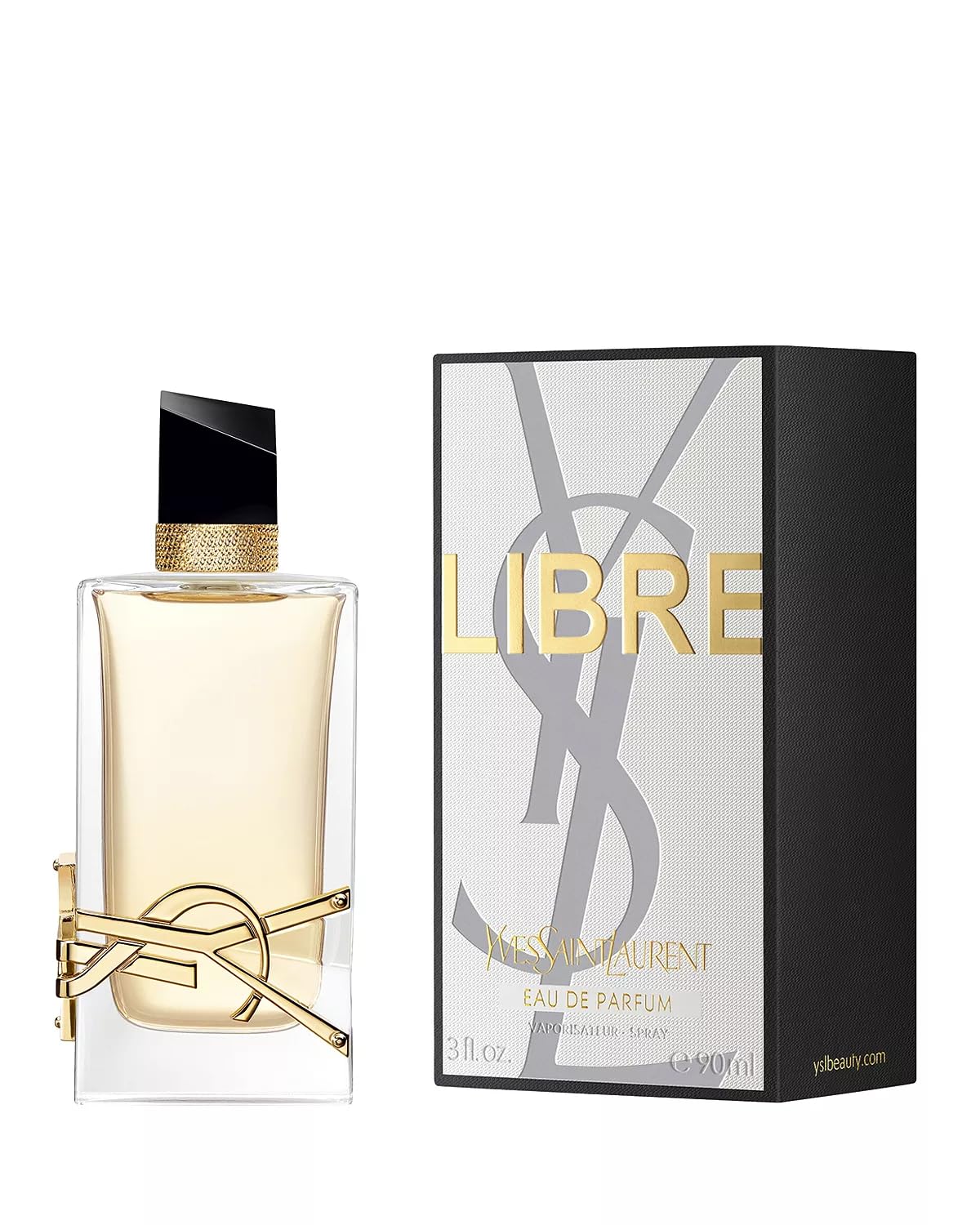 Yves Saint Laurent Libre - detalle dorado; para ocasiones especiales.