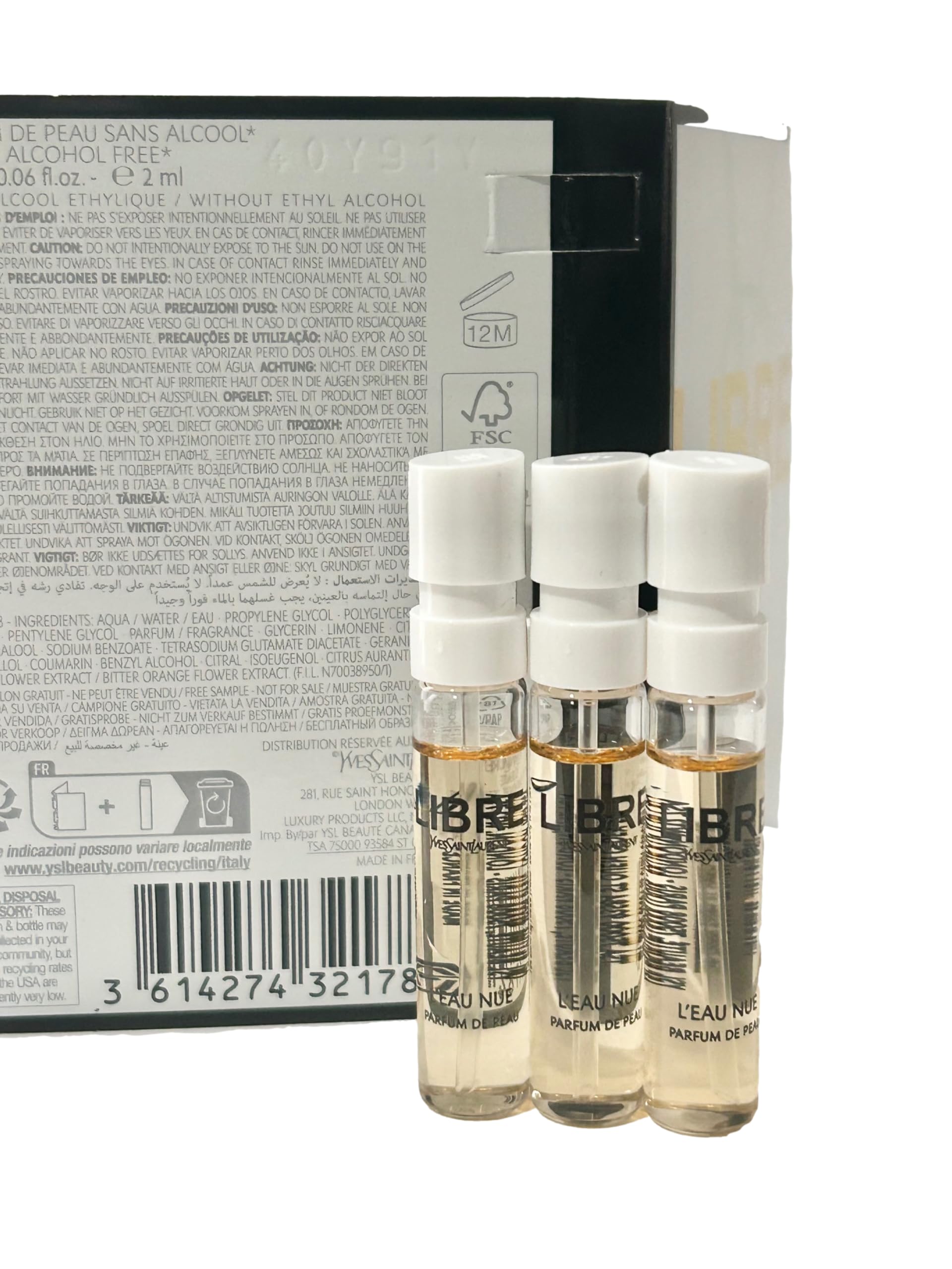 Muestra YSL Libre L'Eau Nue, aroma elegante en formato práctico