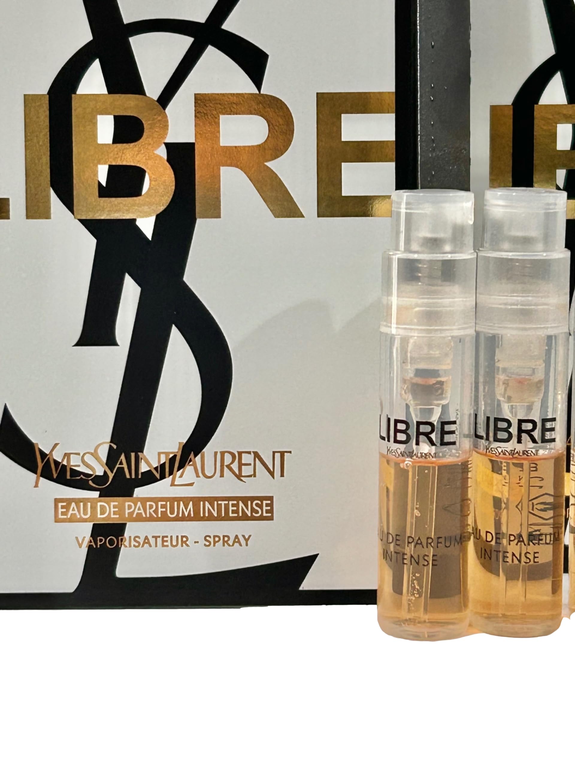 Libre EDP Intense de Yves Saint Laurent, frasco de 1.2 ml para ensayo diario.