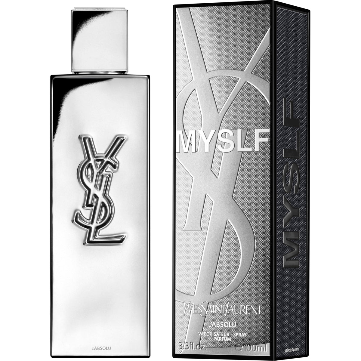 Yves Saint Laurent MYSLF L'ABSOLU, botella elegante para un aroma duradero e inolvidable.