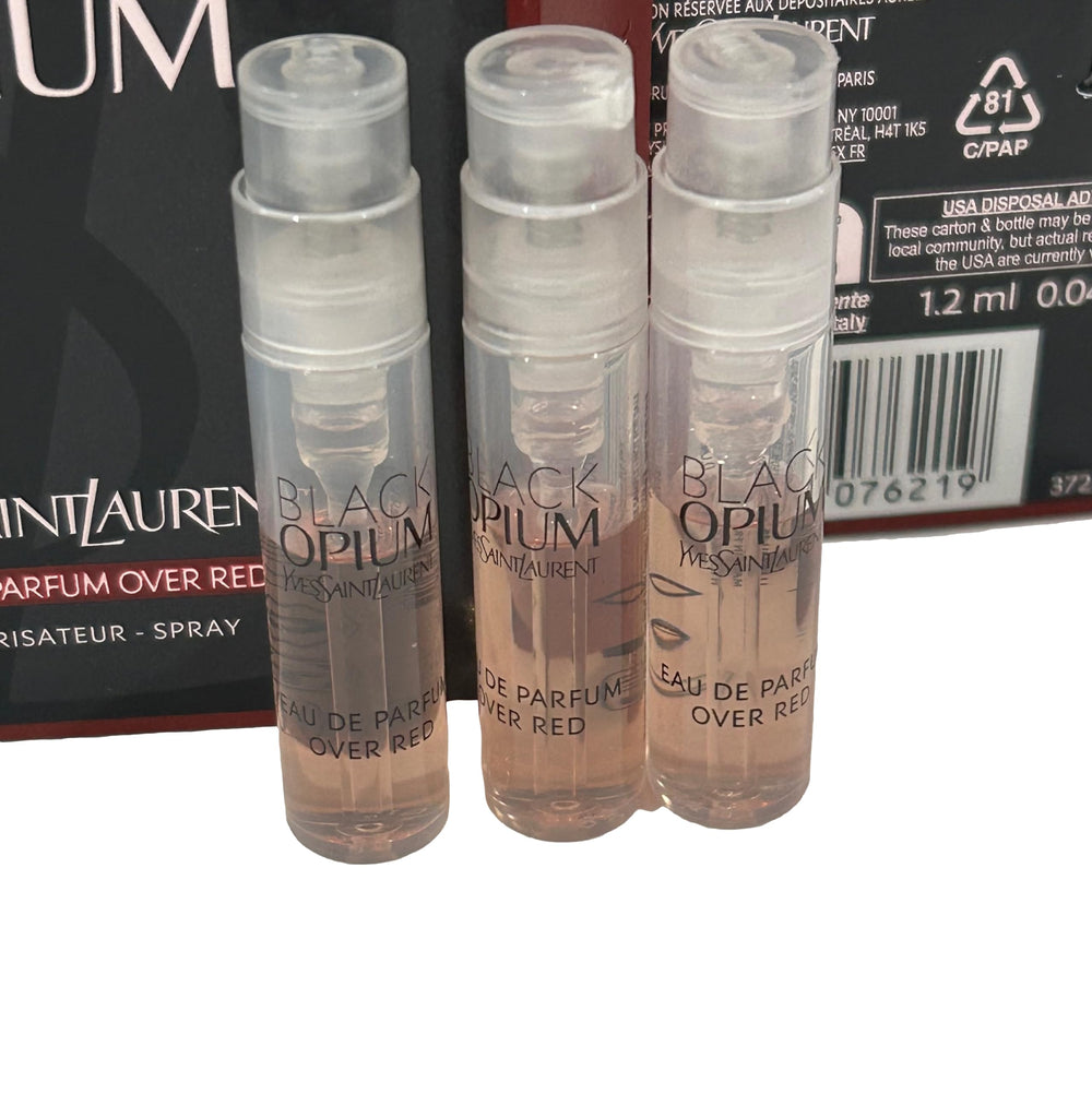 Envase miniatura de YSL Over Red Black Opium para bolso y ocasiones.