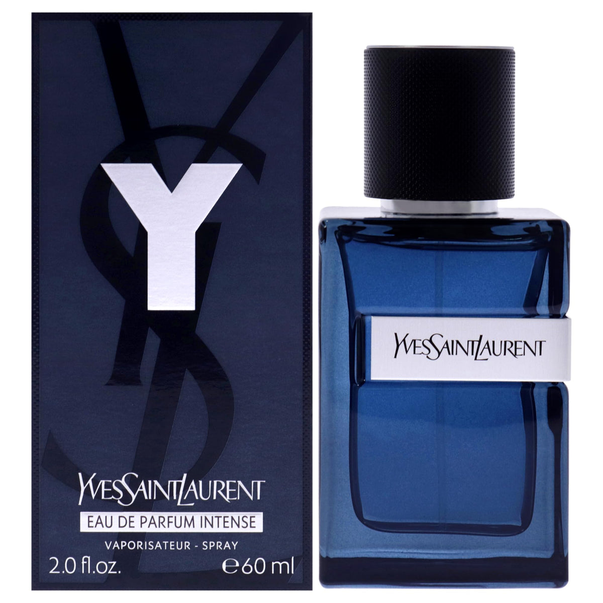 Yves Saint Laurent Y Intense, botella frontal, aroma intenso y masculino.